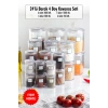 24lü Barok Yuvarlak 4 Boy Kavanoz Seti & Saklama Kabı & Erzak Kabı (6*2000 ML, 6*1000 ML, 6*500 ML, 6*250 ML)
