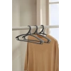 3 Lü Geniş Kıyafet Ve Elbise Askısı Füme 43 Cm