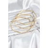 316L Çelik Gold Renk 65 mm Ajda Zikzak Model 3lü Kadın Bileklik
