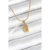 316L Çelik Gold Renk Mini Külçe Altın Model Kolye