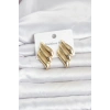 316L Çelik Gold Renk Motif Model Kadın Küpe