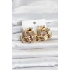 316L Çelik Gold Renk Sarmal Model Kadın Küpe