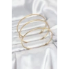 316L Çelik Gold Renk Simli Model Ajda 65 mm Kadın Bileklik