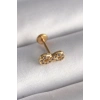 316L Çelik Gold Renk Zirkon Taşlı Sonsuzluk Model Tragus Piercing