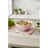 3,5 Lt Soft Pembe Akrilik Kare Salata ve Servis Kasesi Seti – 3 Parça