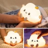 5 Farklı Renk Modlu Bulut Figürlü Pofuduk LED Gece Lambası–Yumuşak Dokulu Çocuk Odası ve Dekoratif Şarjlı Ortam Işığı (5468)