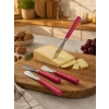5 PARÇA  UZUN KAHVALTI BIÇAK - KIRMIZI MERMER DESEN SAPLI 16.5 cm (5468)