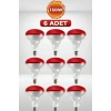 (6 Adet) 150W Kızılötesi Isıtıcılı Hayvan Isıtma ve Kuluçka Lambası (Kırmızı Işık) E27 (Kalın Duy)