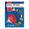 (6 Adet) 150W Kızılötesi Isıtıcılı Hayvan Isıtma ve Kuluçka Lambası (Kırmızı Işık) E27 (Kalın Duy)