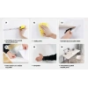 6 Adet Yapışkanlı Beyaz Mermer Desenli Sticker 30x30 cm