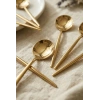 6lı Lüks Gold Paslanmaz Çelik Çay Kaşığı Seti (13 cm)