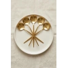 6lı Lüks Gold Paslanmaz Çelik Tatlı Kaşığı Seti (16 cm)