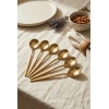 6lı Lüks Gold Paslanmaz Çelik Yemek Kaşığı Seti (21 cm)