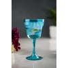 Akrilik Aquamarin 6lı Kadeh & Su Meşrubat Kahve Yanı Bardağı 300 ml ( Cam Değildir )