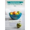 Akrilik Barok Aquamarin Büyük Kare Meyve & Salata Kasesi & Karıştırma Kabı / 3,3 Lt  (CAM DEĞİLDİR)