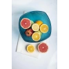 Akrilik Barok Aquamarin Büyük Kare Meyve & Salata Kasesi & Karıştırma Kabı / 3,3 Lt  (CAM DEĞİLDİR)