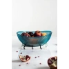 Akrilik Barok Aquamarin Büyük Oval Meyve & Salata Kasesi & Karıştırma Kabı / 3,3 Lt  (CAM DEĞİLDİR)