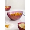 Akrilik Barok Mürdüm Orta Boy Oval Meyve & Salata Kasesi & Karıştırma Kabı / 1,6 Lt  (CAM DEĞİLDİR)
