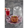 Akrilik Barok Mürdüm Renk Kek Fanus & Kek Saklama Kabı & Şık Sunum Organizeri 26 Cm