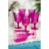 Akrilik Pembe 6lı Kadeh & Su Meşrubat Kahve Yanı Bardağı 450 ml ( Cam Değildir )