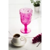 Akrilik Pembe Tekli Kadeh & Su Meşrubat Kahve Yanı Bardağı 450 ml ( Cam Değildir )