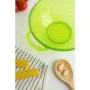 Akrilik Yeşil Makarna Süzgeçi & Sebze Meyve Süzgeçi