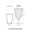 Allegra Füme Kadeh Bardak - 450 ml Tekli Akrilik Malzeme - Cam Değildir Kırılmaya Dayanıklı