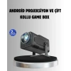 Android Projeksiyon Game Box – 1280x720p HD Çözünürlük, Bluetooth,HDMI ve USB Girişli