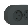 Antrasit Çiftli Sıva Üstü Topraklı Priz – Modern Elektrik Tasarımı