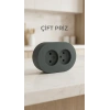 Antrasit Renk Sıva Üstü Çift Topraklı Priz Modern Tasarım