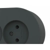 Antrasit Renk Sıva Üstü Çift Topraklı Priz Modern Tasarım