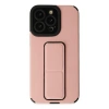 Apple iPhone 13 Pro Max Kılıf Mega Standlı Silikon - Pudra
