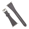 Apple Watch Uyumlu Deri Kordon 42-44-45mm Slim RST9 Gri