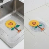 Ayçiçeği Tasarımlı Gider Koku Önleyici – Silikon Lavabo Gider Matı (5468)