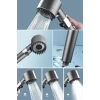 BiiShe® 3 Kademeli Turbo Basınçlı Masaj Başlıklı Silikon Fırçalı Duş Başlığı – Yüksek Basınçlı Su Tasarruflu Duş Başlığı