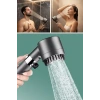 BiiShe® 3 Kademeli Turbo Basınçlı Masaj Başlıklı Silikon Fırçalı Duş Başlığı – Yüksek Basınçlı Su Tasarruflu Duş Başlığı