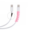 BiiShe® 4lü Apple, Android Şaj Kablosu Koruyucu Silikon Spiral Yay Aparat