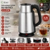 ÇELİK - SÜRAHİ MODEL KETTLE ELEKTRİKLİ SU ISITICISI PASLANMAZ ÇELİK GİZLİ REZİSTANS 360° 2.2LT 1500W KK-3334 (5468)