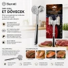 ÇİFT BAŞLI - KOMPLE METAL PASLANMAZ ÇELİK ET DÖVECEK (5468)