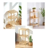 ÇOK AMAÇLI RAF - ORGANİZER 3 KATLI AHŞAP - BAMBU 36X32X80CM (5468)