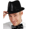 Disko  Siyah Payetli Fötr Şapka Yetişkin Boy