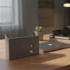 Duvar Tipi Wi-Fi Modem Saklama Kutusu(Gri) – Kablo Düzenleyici Router Raf Organizer (5468)