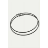 Ezme Çizgili Metal Halka Küpe 8-9-10 cm