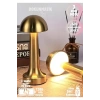 Forlife Dekoratif Şarjlı LED Mantar Masa Lambası Gold FL-8055 (5468)