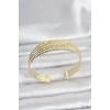 Gold Renk Pirinç Minimal Dorikalı Kadın Bileklik