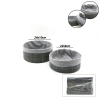 GRİ 2 BOY YUVARLAK BAMBU KENAR ORGANİZER SEPET AHŞAP ALTLIK - BEZLİ ÇAP=22X24CM (5468)