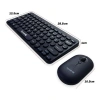 Kablosuz Lacivert Bluetooth Klavye Mouse Seti – Yuvarlak Tuşlu Tasarım, Türkçe Q Dizilim, Taşınabilir, Ev ve Ofis Kullanımına Uygun (5468)