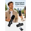 Kablosuz Yaka Mikrofonu USB-C Lightning Uyumlu Tak Çalıştır Telefon Video Ses Kayıt Seti