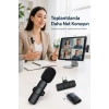 Kablosuz Yaka Mikrofonu USB-C Lightning Uyumlu Tak Çalıştır Telefon Video Ses Kayıt Seti