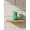 Kalpli Turkuaz Dekoratif Vazo 24 cm Modern Şık Tasarım